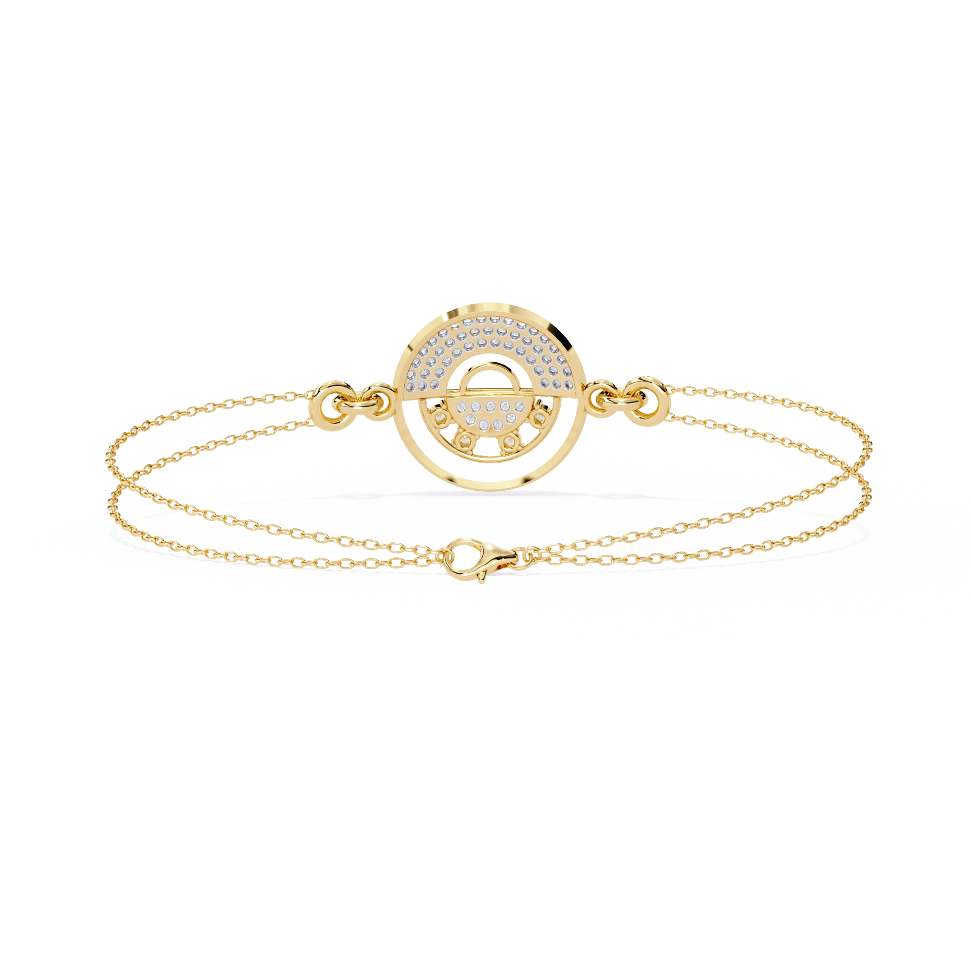 Contemporary Lab Grown Diamond Circle Bracelet