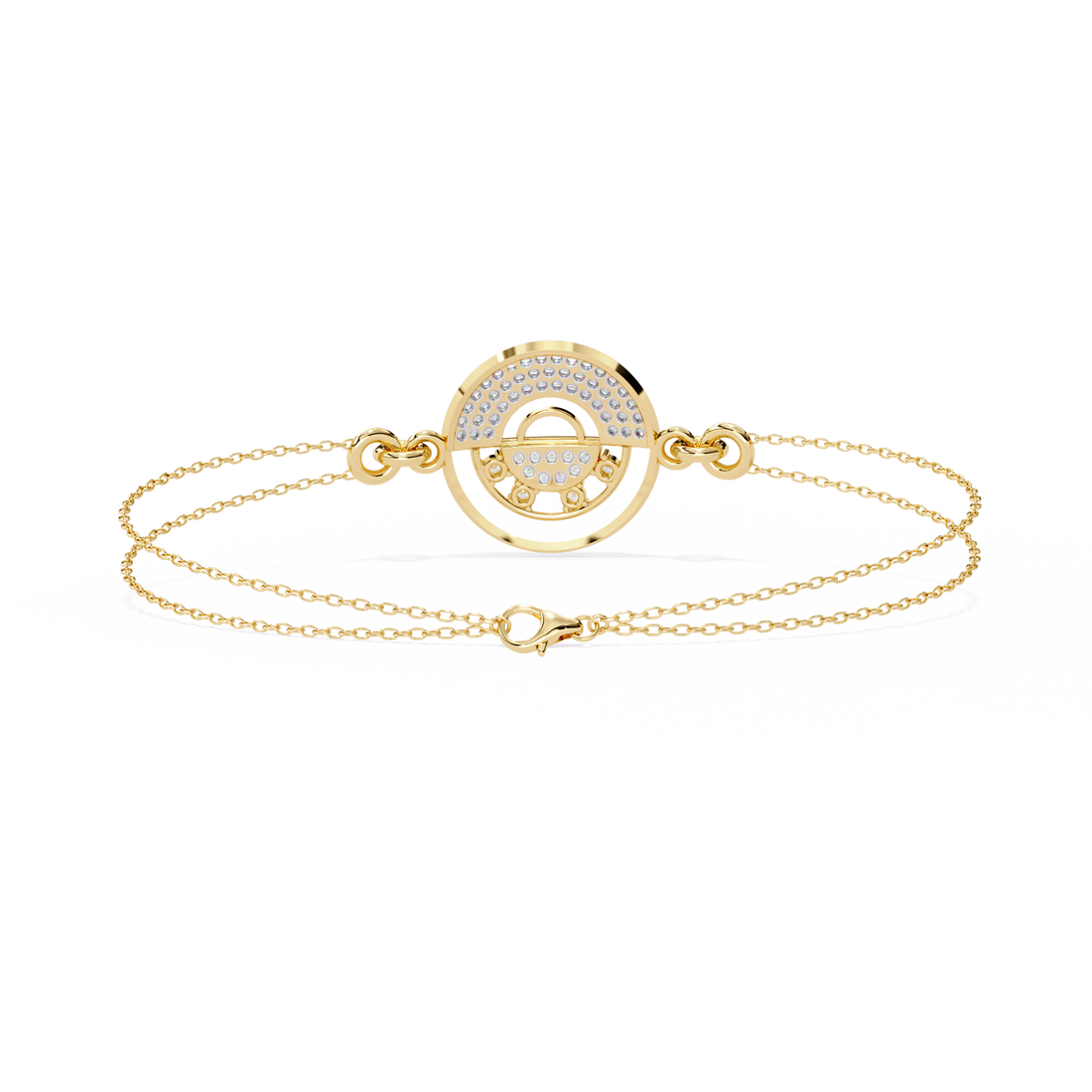 Contemporary Lab Grown Diamond Circle Bracelet