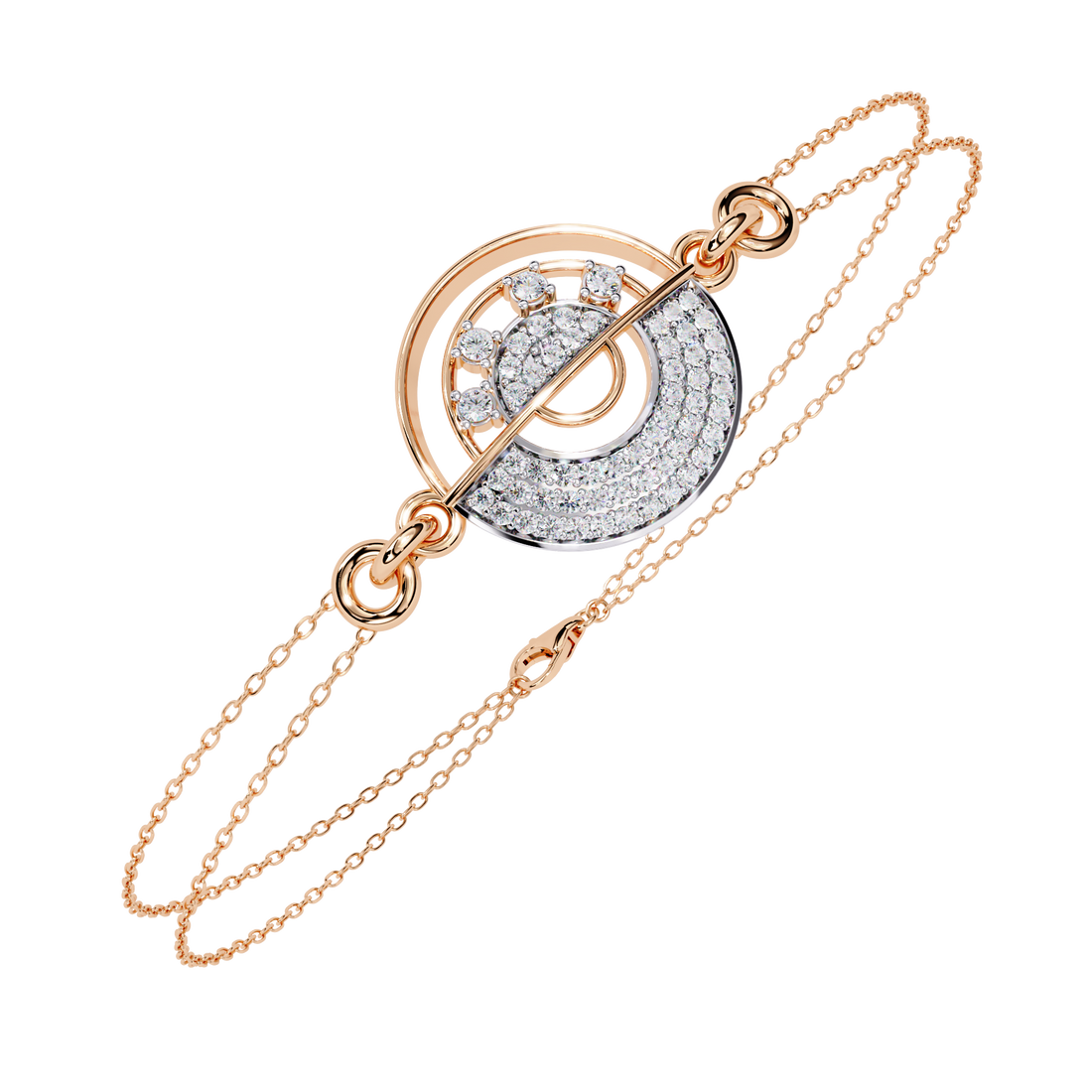 Contemporary Lab Grown Diamond Circle Bracelet