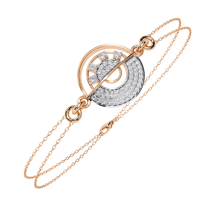 Contemporary Lab Grown Diamond Circle Bracelet