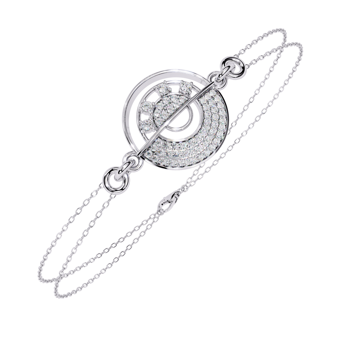 Contemporary Lab Grown Diamond Circle Bracelet