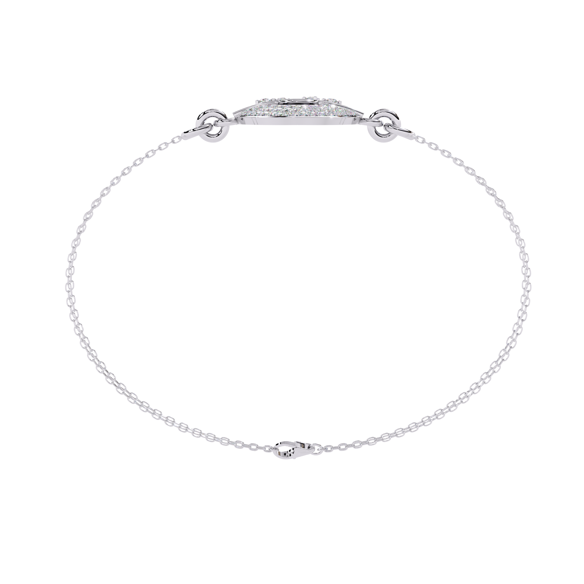 Contemporary Lab Grown Diamond Circle Bracelet