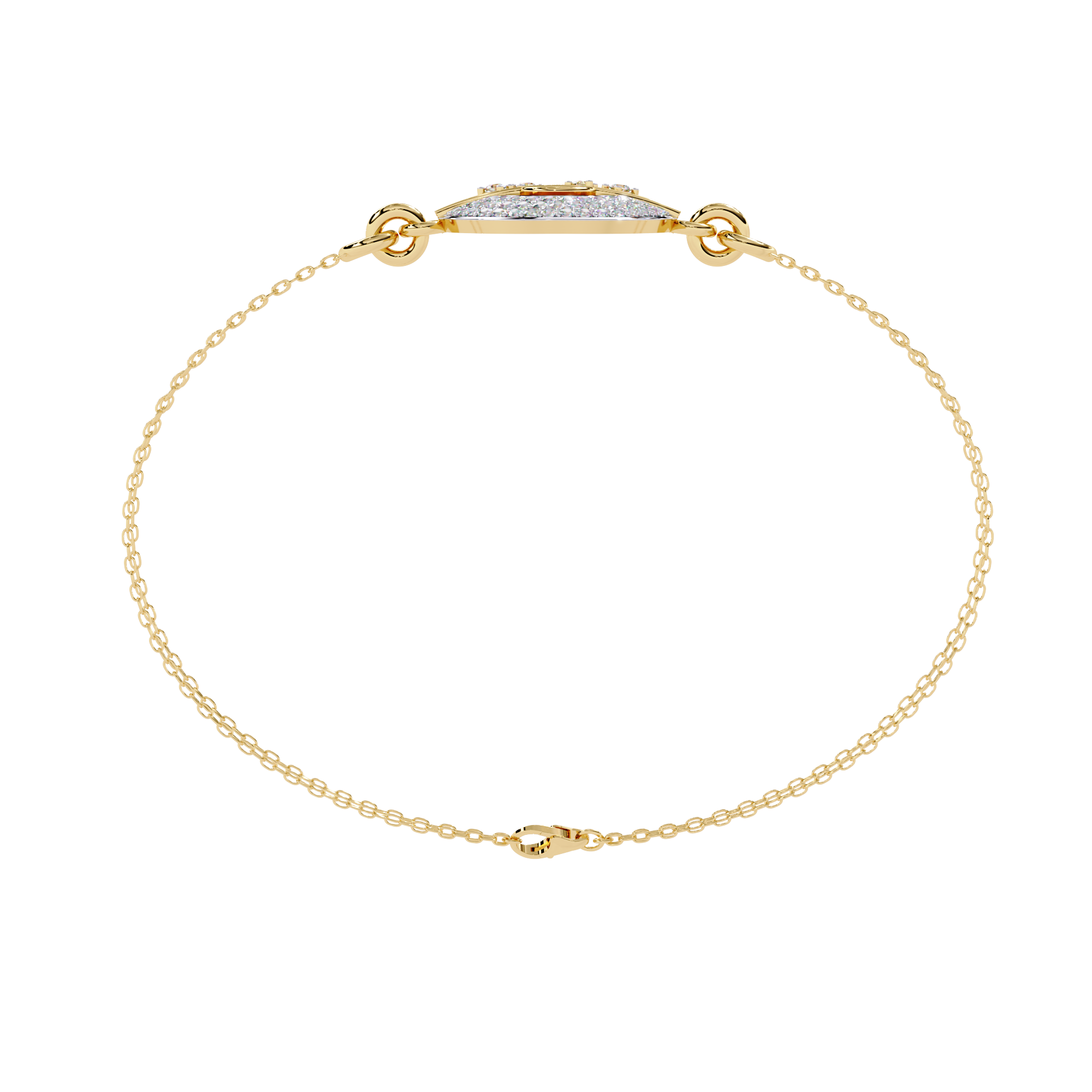 Contemporary Lab Grown Diamond Circle Bracelet