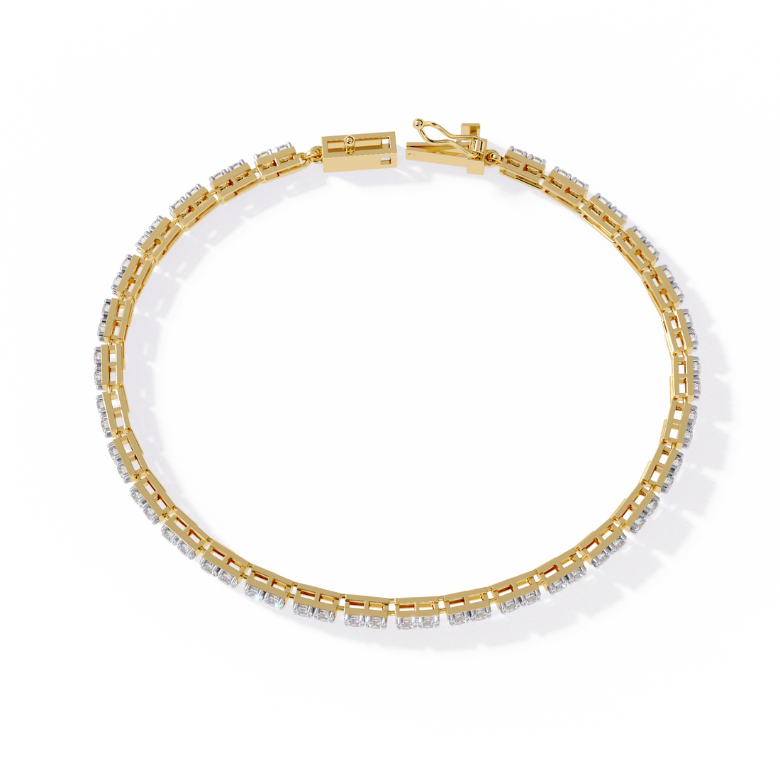Classic Square lab Grown Tennis Bracelet