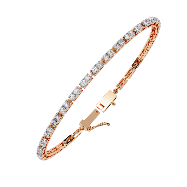 Classic Square lab Grown Tennis Bracelet