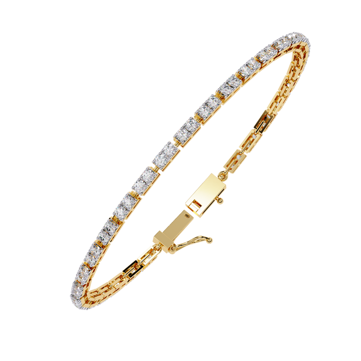 Classic Square lab Grown Tennis Bracelet