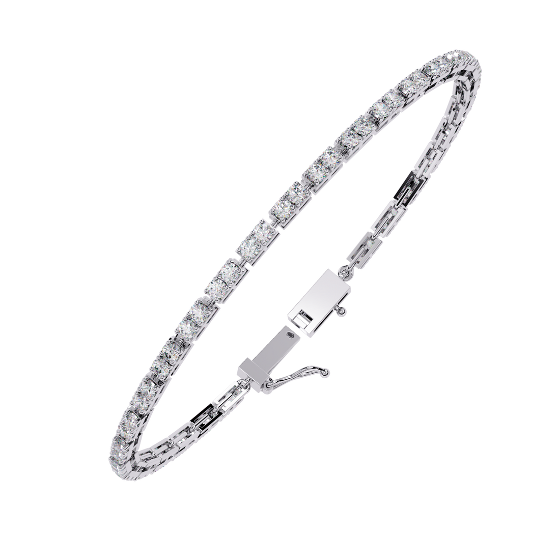Classic Square lab Grown Tennis Bracelet