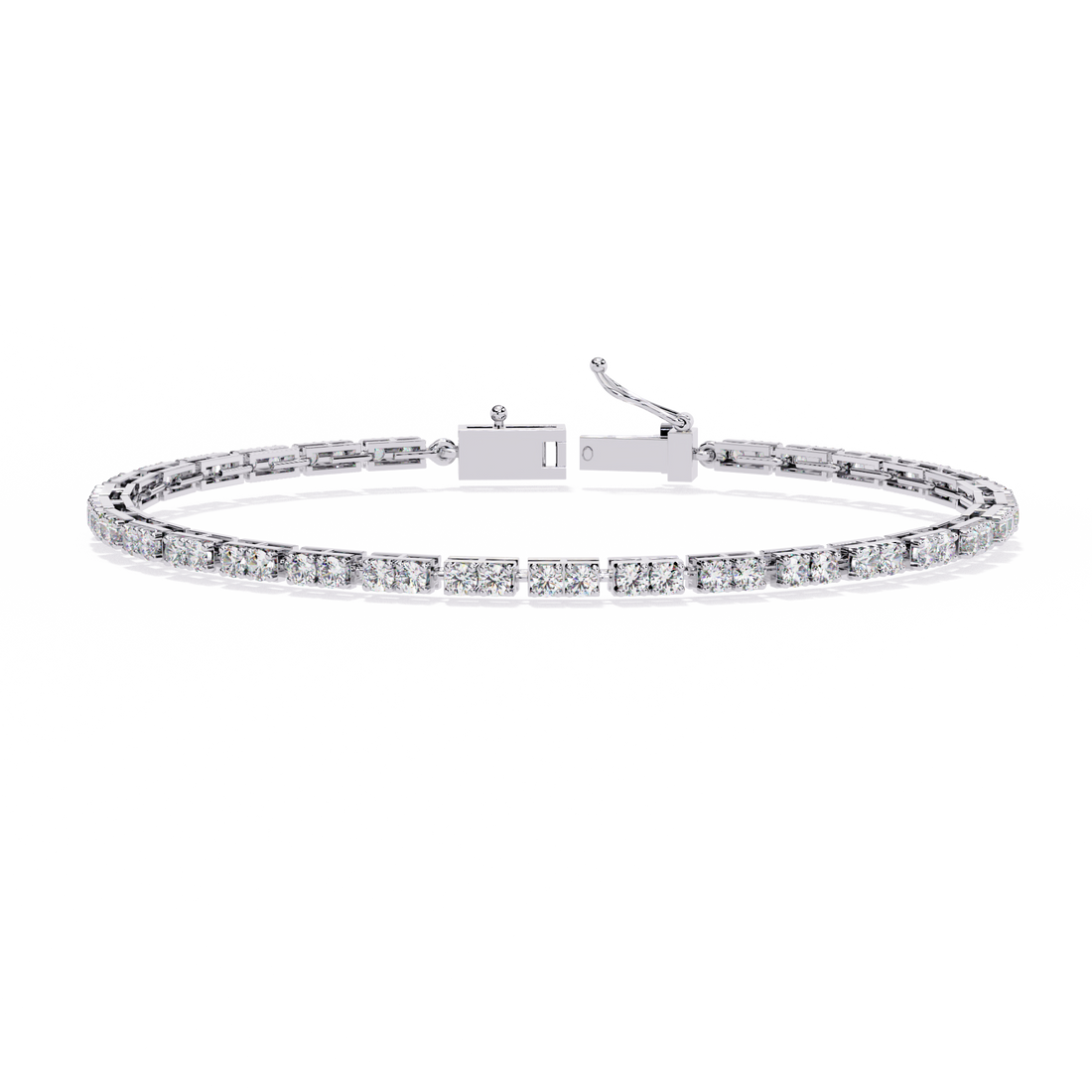 Classic Square lab Grown Tennis Bracelet