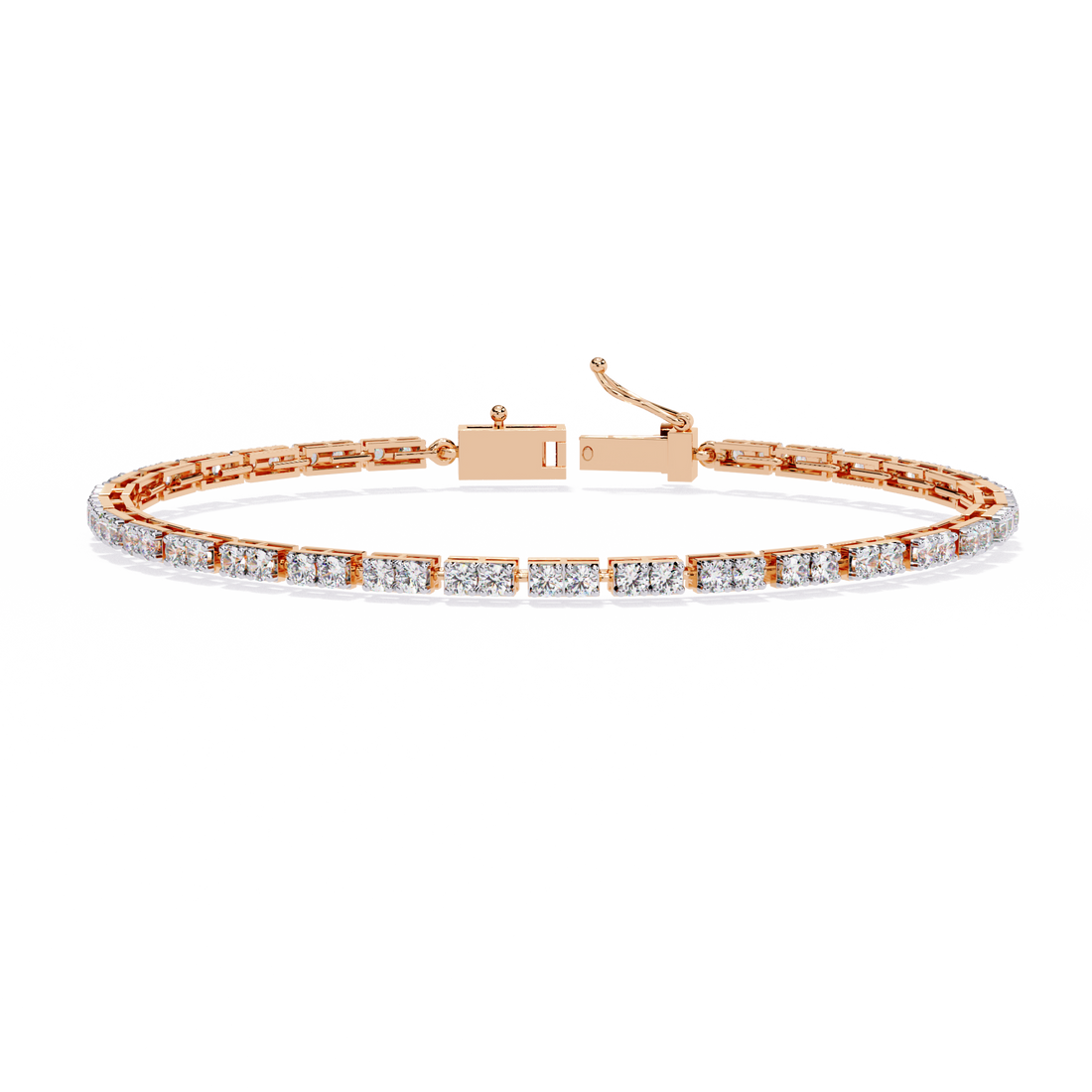 Classic Square lab Grown Tennis Bracelet