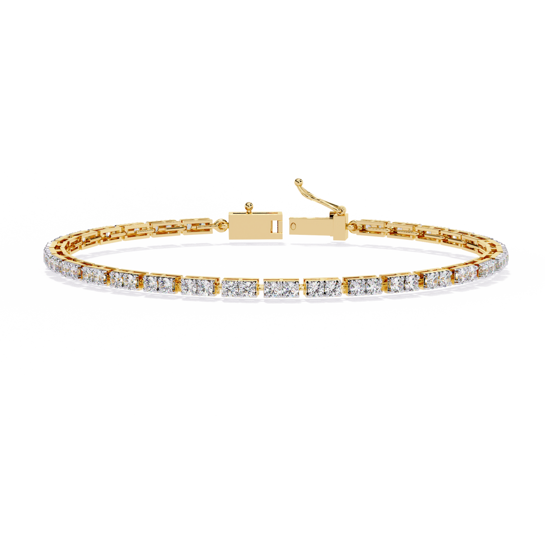Classic Square lab Grown Tennis Bracelet
