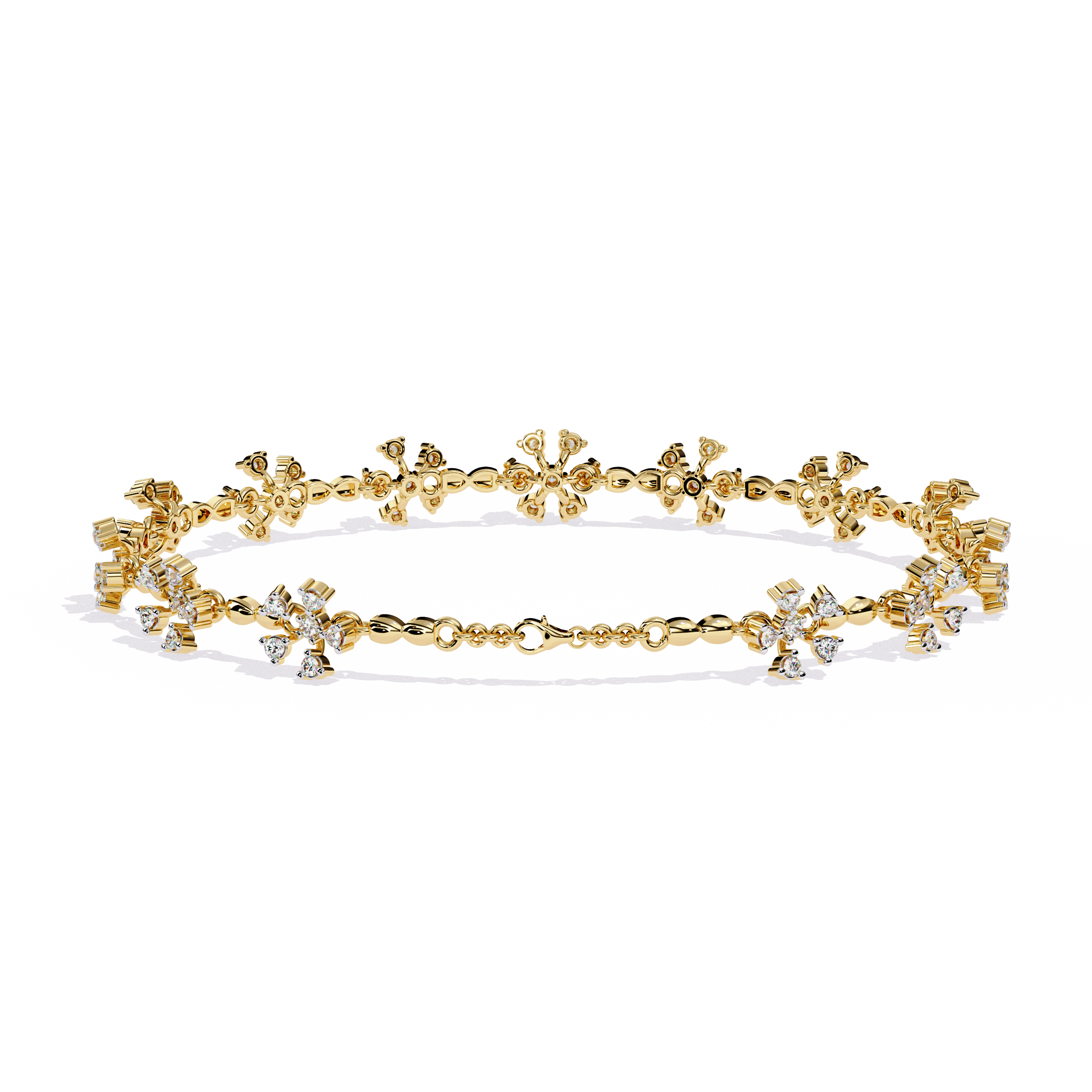 Floral Petals Lab Grown Diamond Bracelet