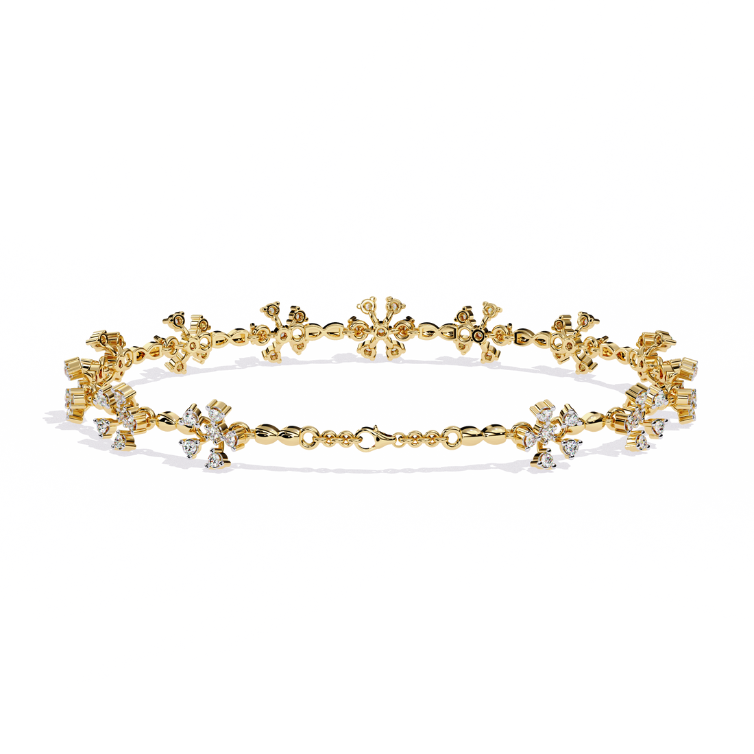 Floral Petals Lab Grown Diamond Bracelet