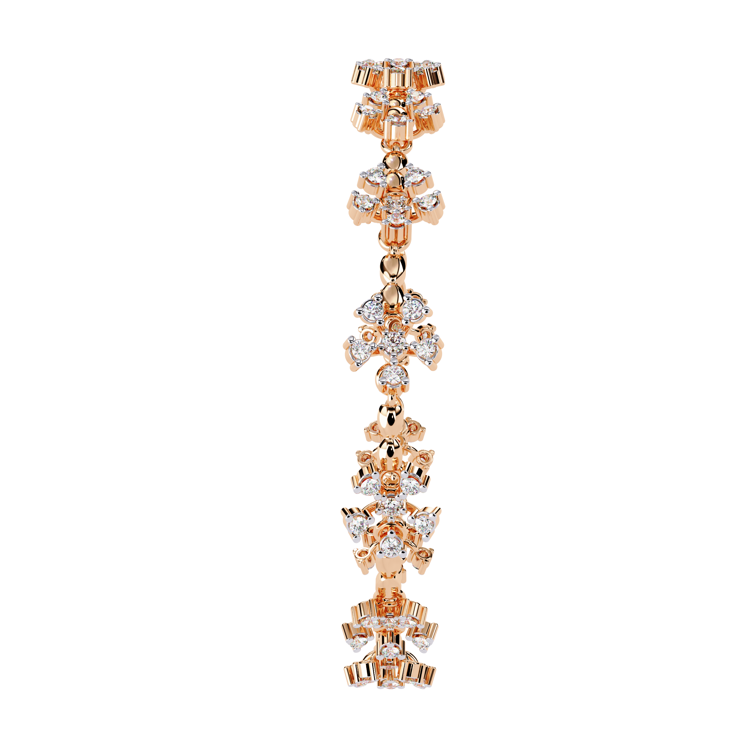 Floral Petals Lab Grown Diamond Bracelet