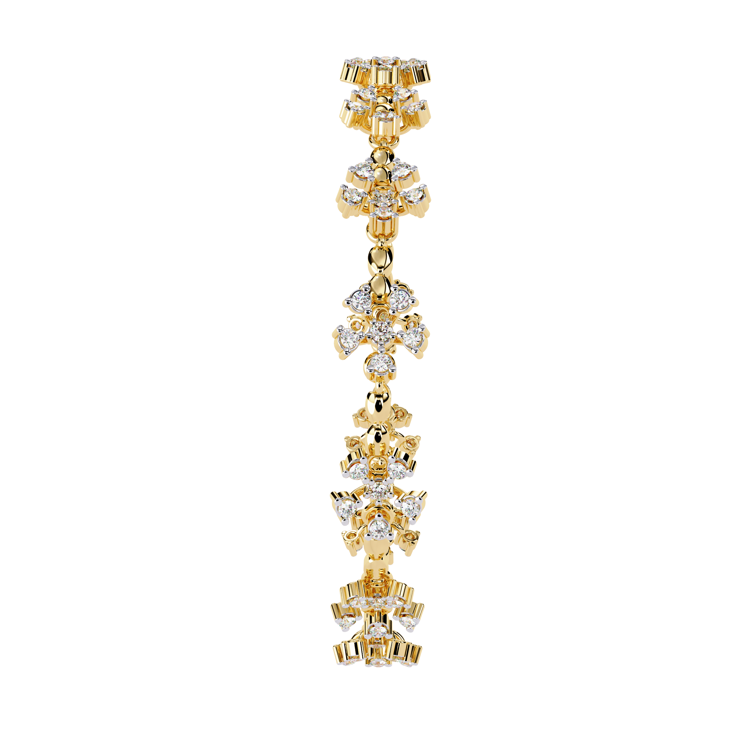 Floral Petals Lab Grown Diamond Bracelet