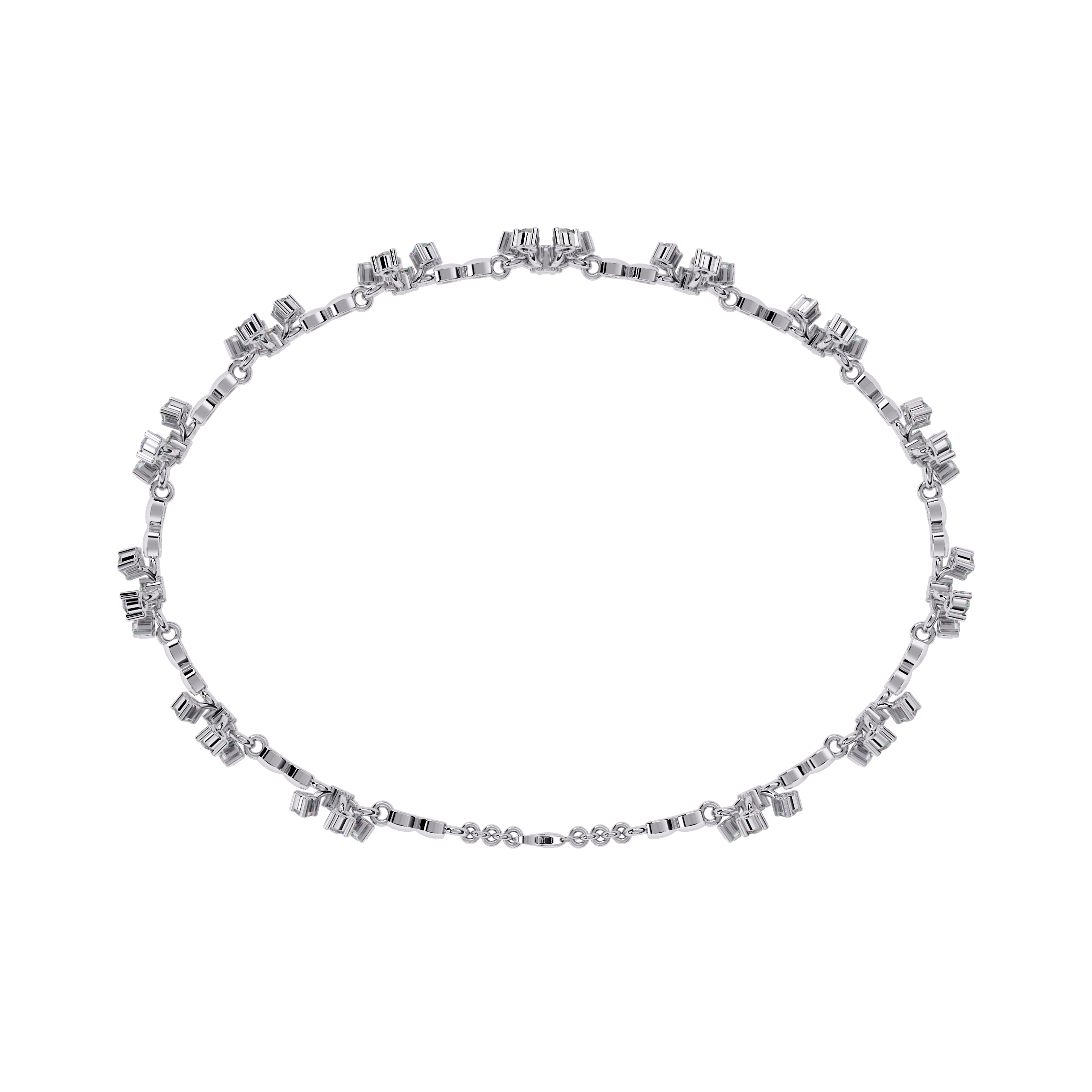 Floral Petals Lab Grown Diamond Bracelet