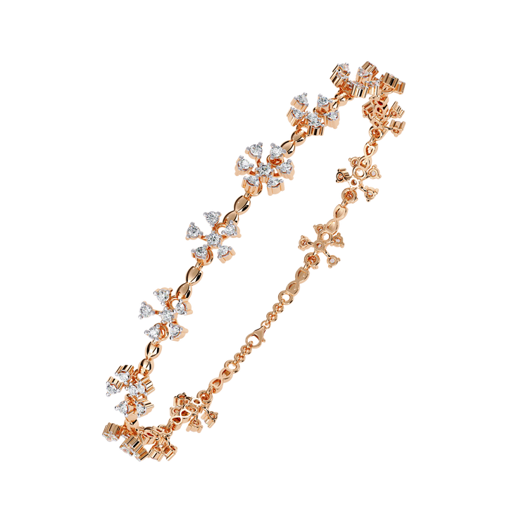 Floral Petals Lab Grown Diamond Bracelet