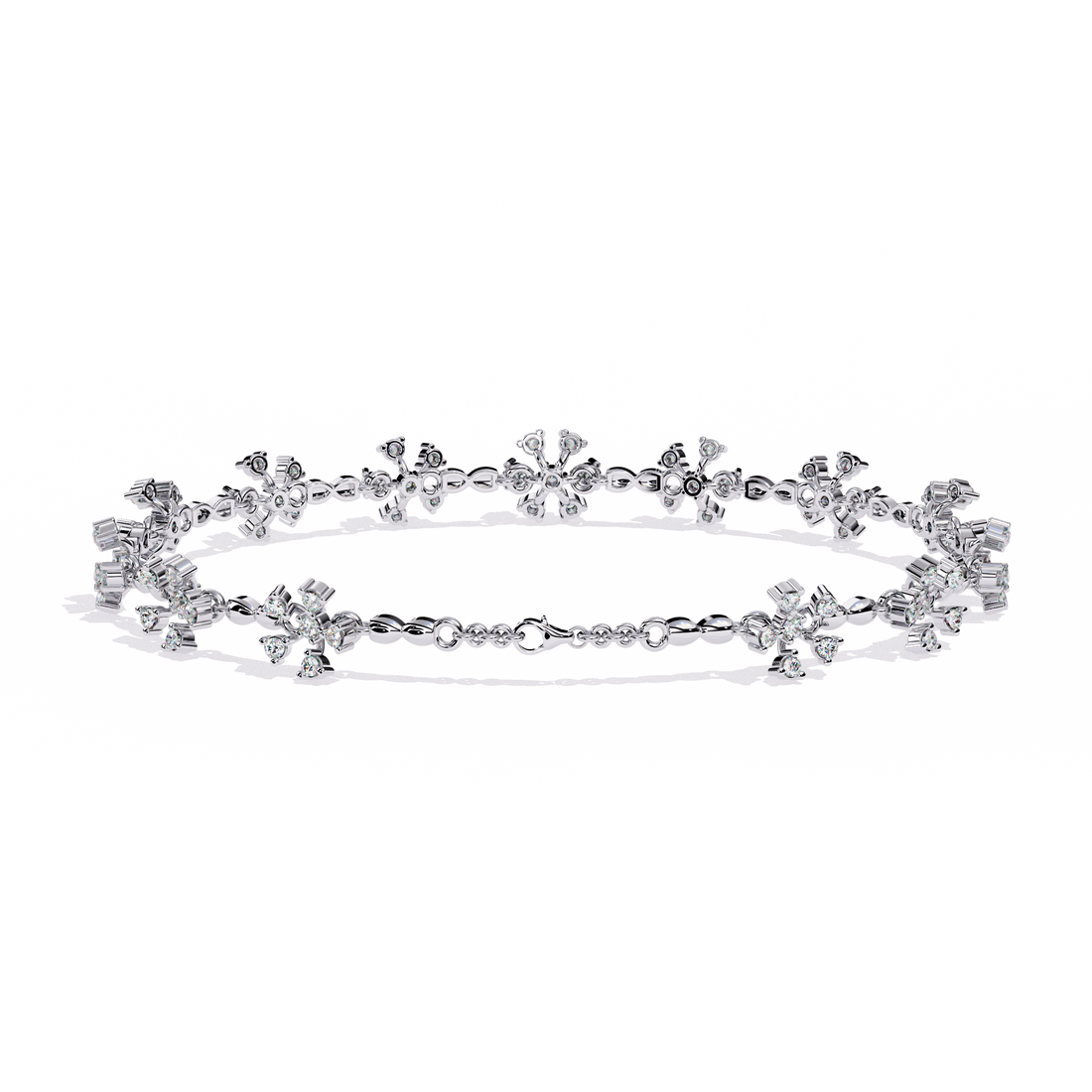 Floral Petals Lab Grown Diamond Bracelet