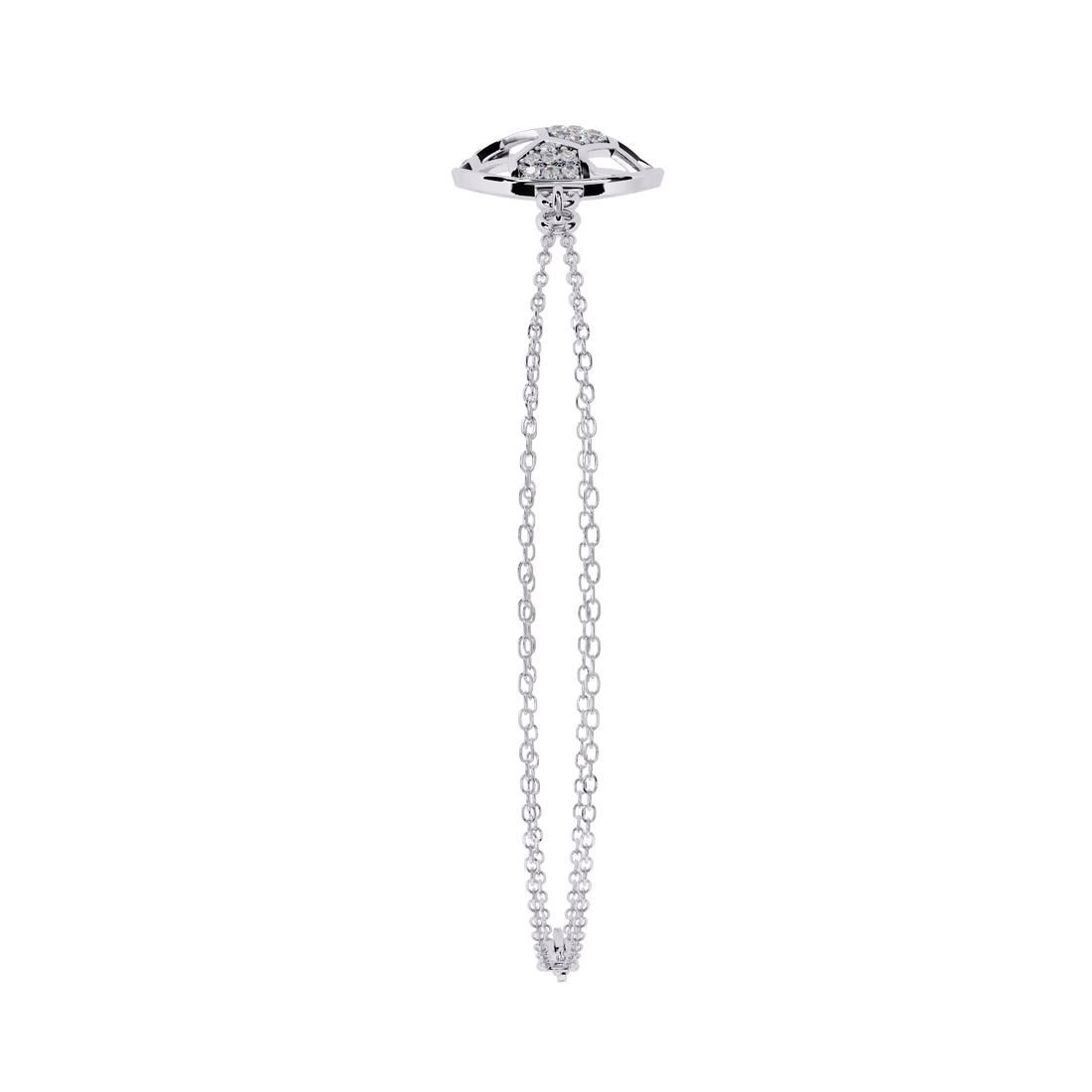 Sporty Dainty Charm Bracelet with Lab Grown Diamonds