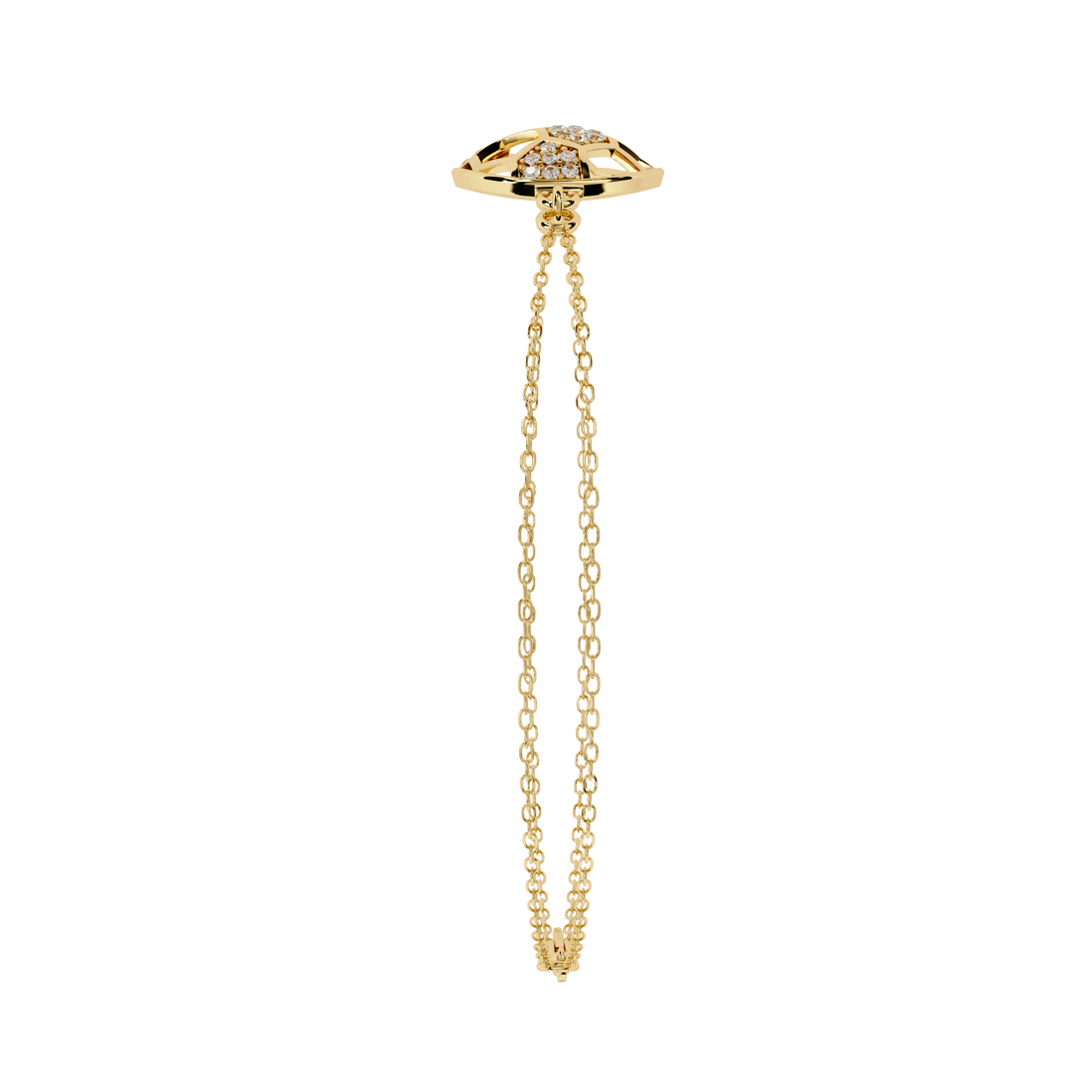 Sporty Dainty Charm Bracelet with Lab Grown Diamonds