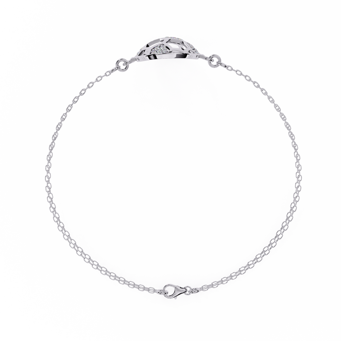 Sporty Dainty Charm Bracelet with Lab Grown Diamonds