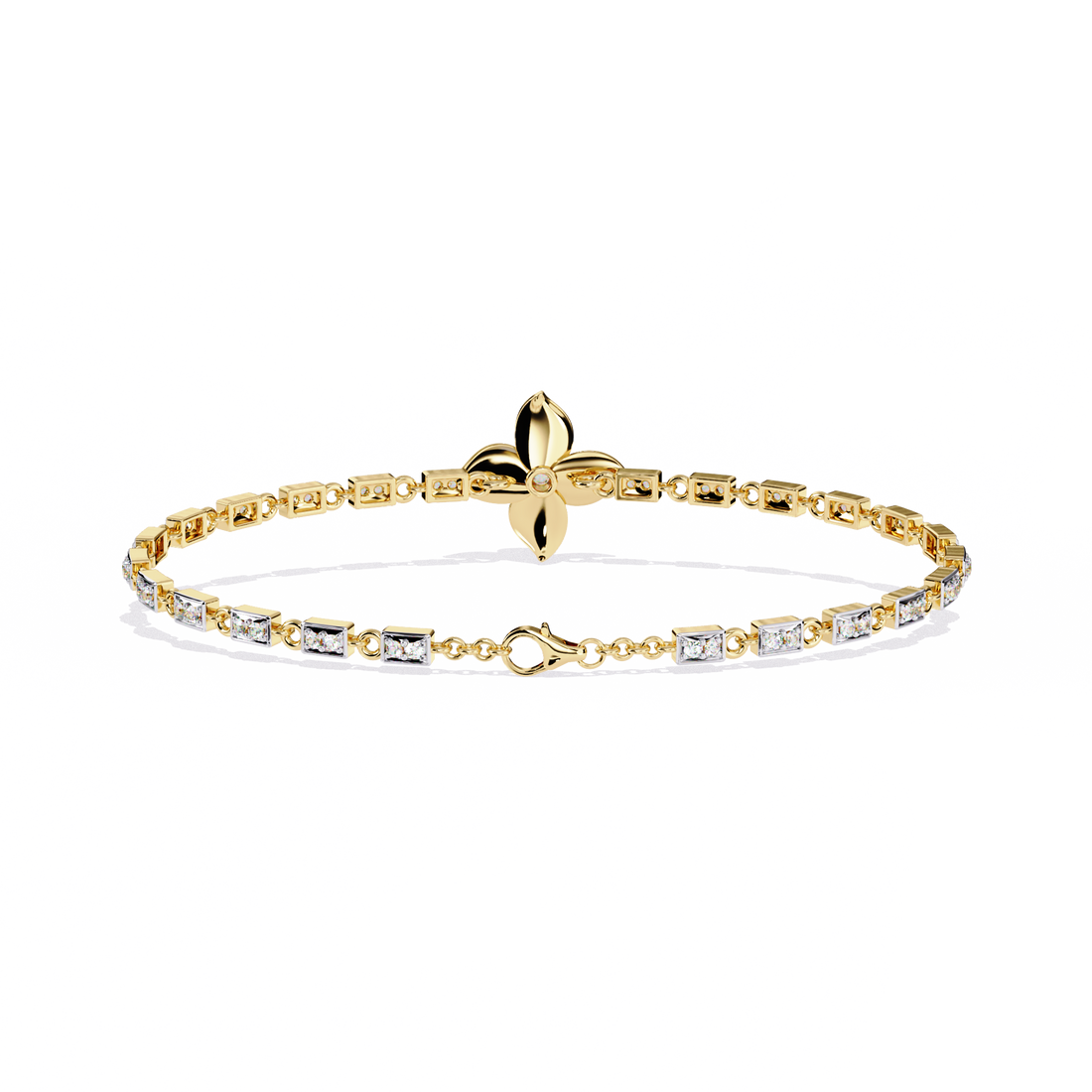 Delicate Floral Bracelet with Lab Grown Diamonds