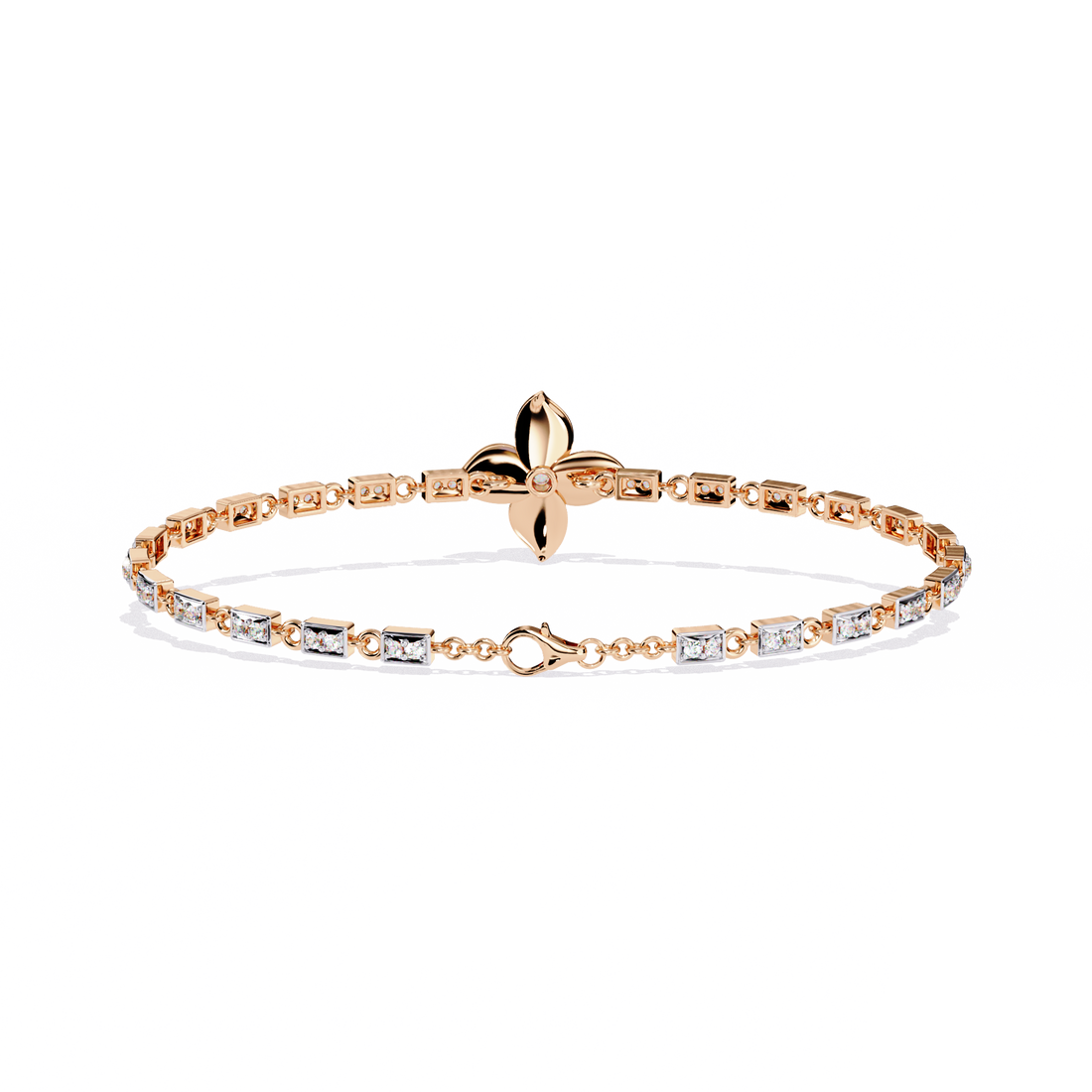 Delicate Floral Bracelet with Lab Grown Diamonds