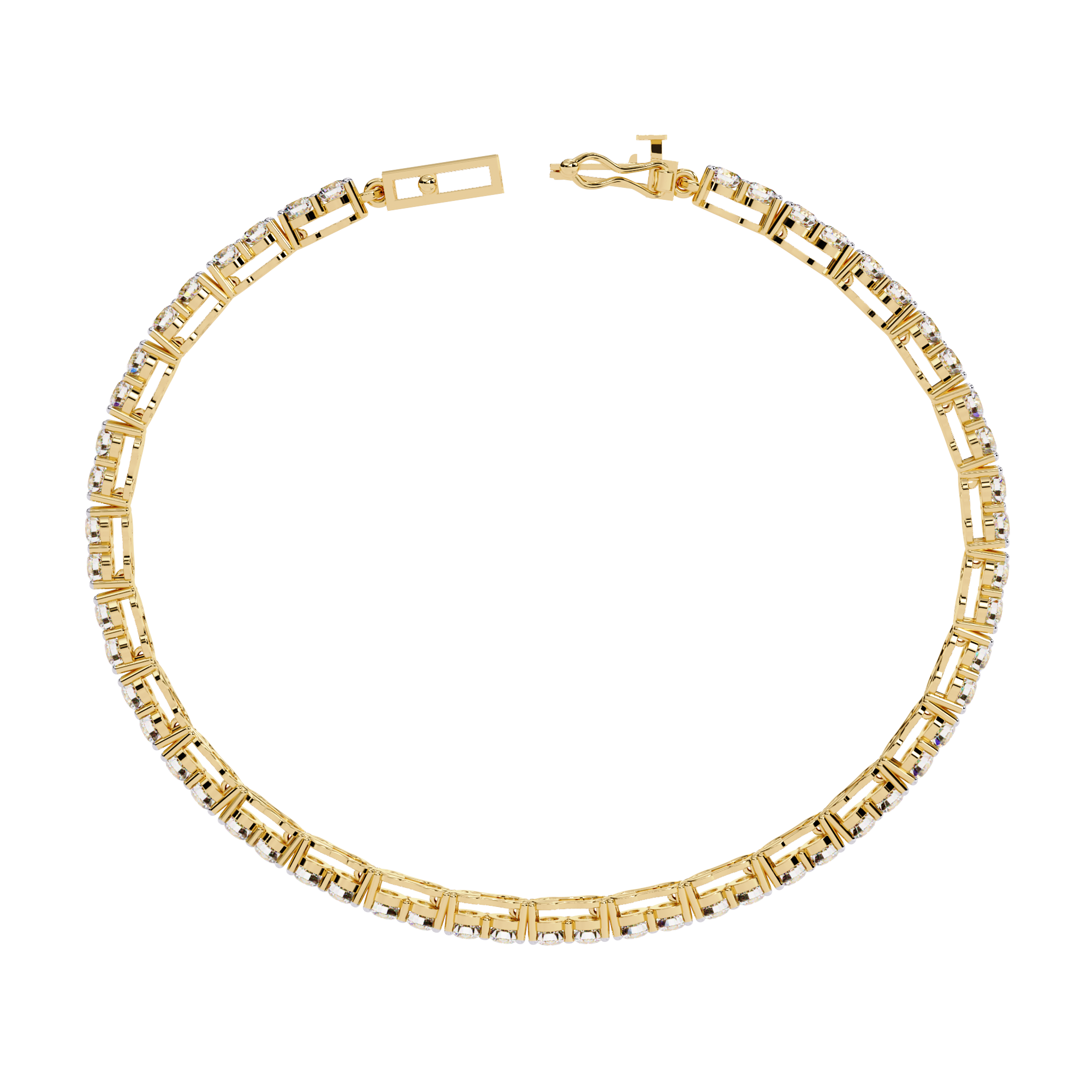 Timeless Round Cut Lab Grown Diamond Tennis Bracelet