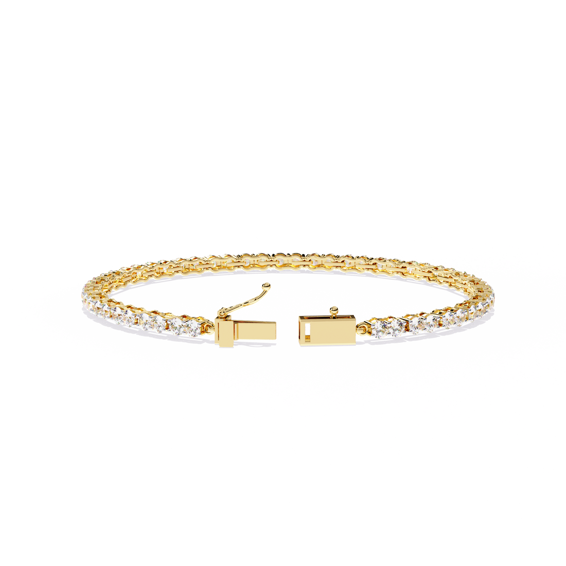 Timeless Round Cut Lab Grown Diamond Tennis Bracelet