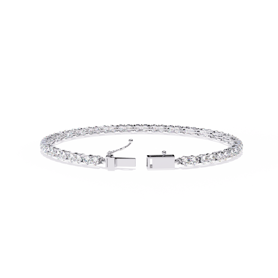 Timeless Round Cut Lab Grown Diamond Tennis Bracelet
