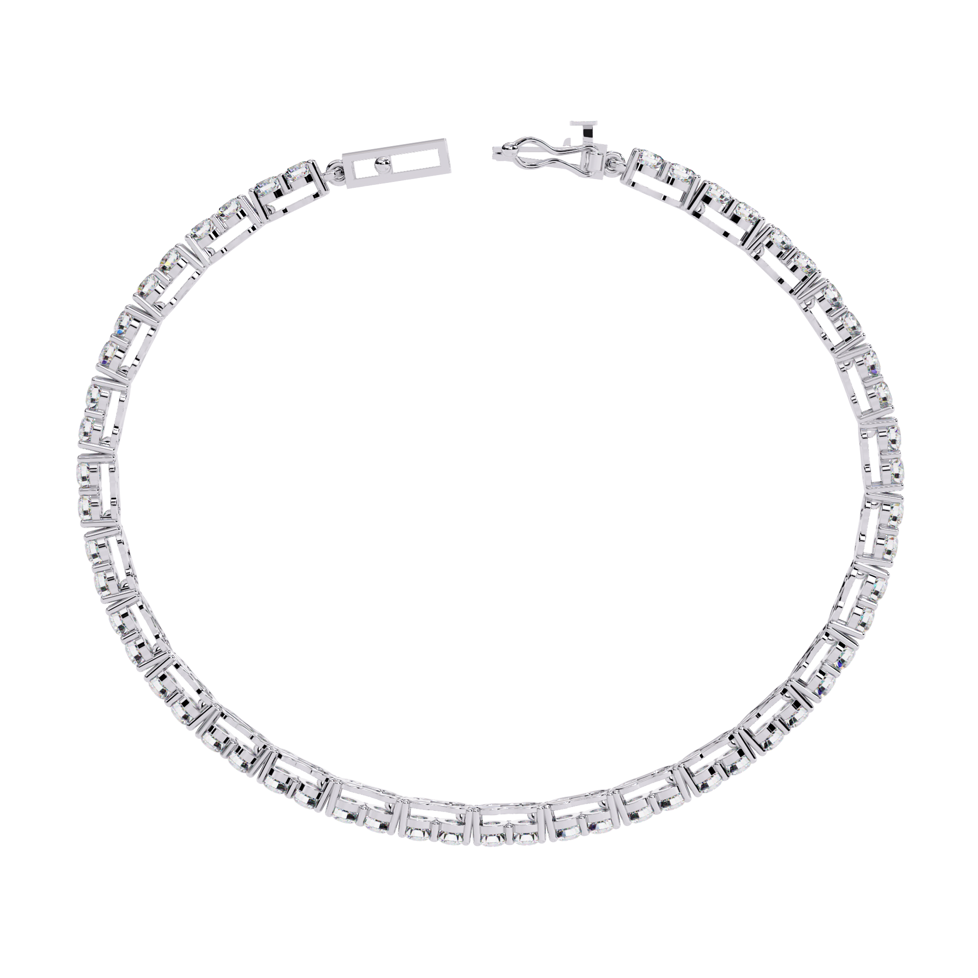 Timeless Round Cut Lab Grown Diamond Tennis Bracelet
