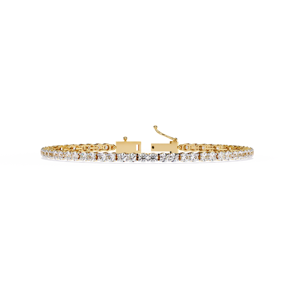 Timeless Round Cut Lab Grown Diamond Tennis Bracelet