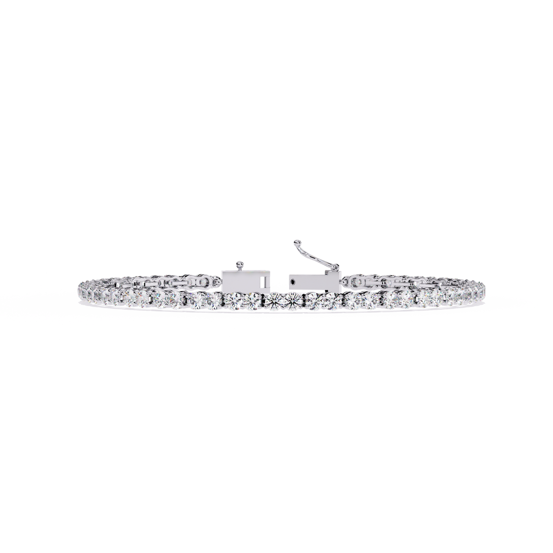 Timeless Round Cut Lab Grown Diamond Tennis Bracelet