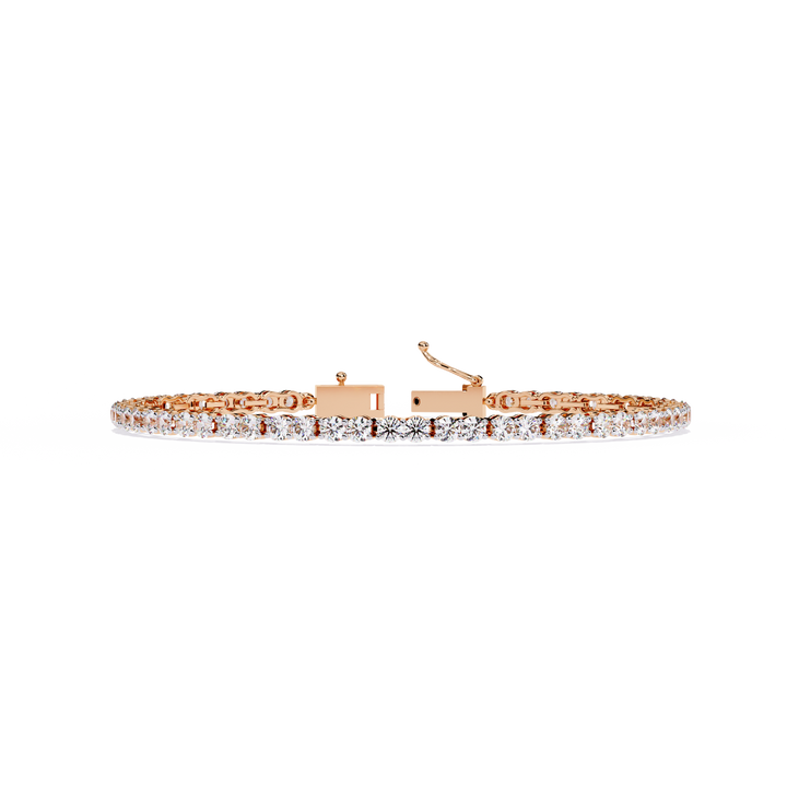 Timeless Round Cut Lab Grown Diamond Tennis Bracelet