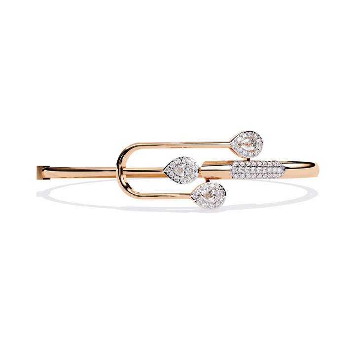 Contemporary Pear Shape Lab Grown Diamond Bracelet