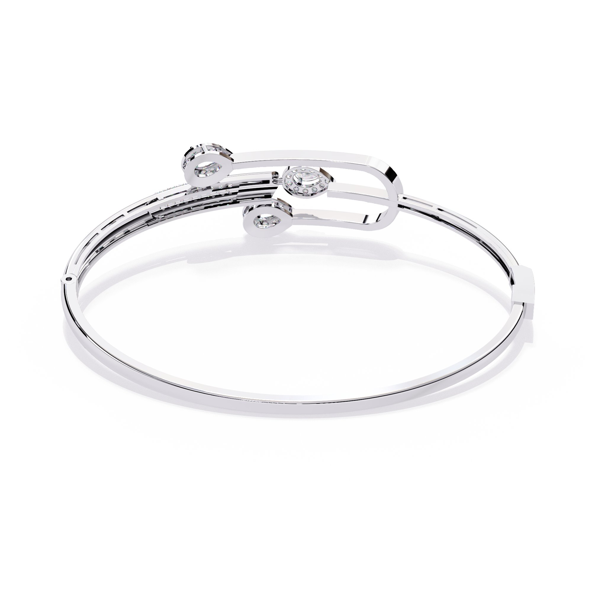 Contemporary Pear Shape Lab Grown Diamond Bracelet