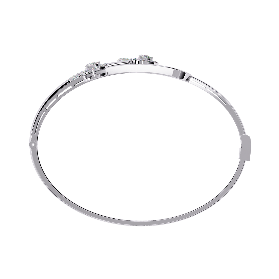 Contemporary Pear Shape Lab Grown Diamond Bracelet