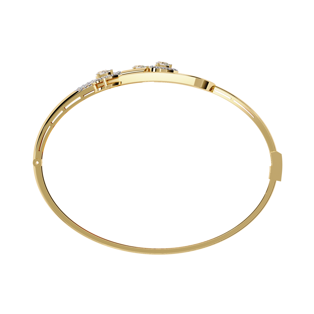 Contemporary Pear Shape Lab Grown Diamond Bracelet