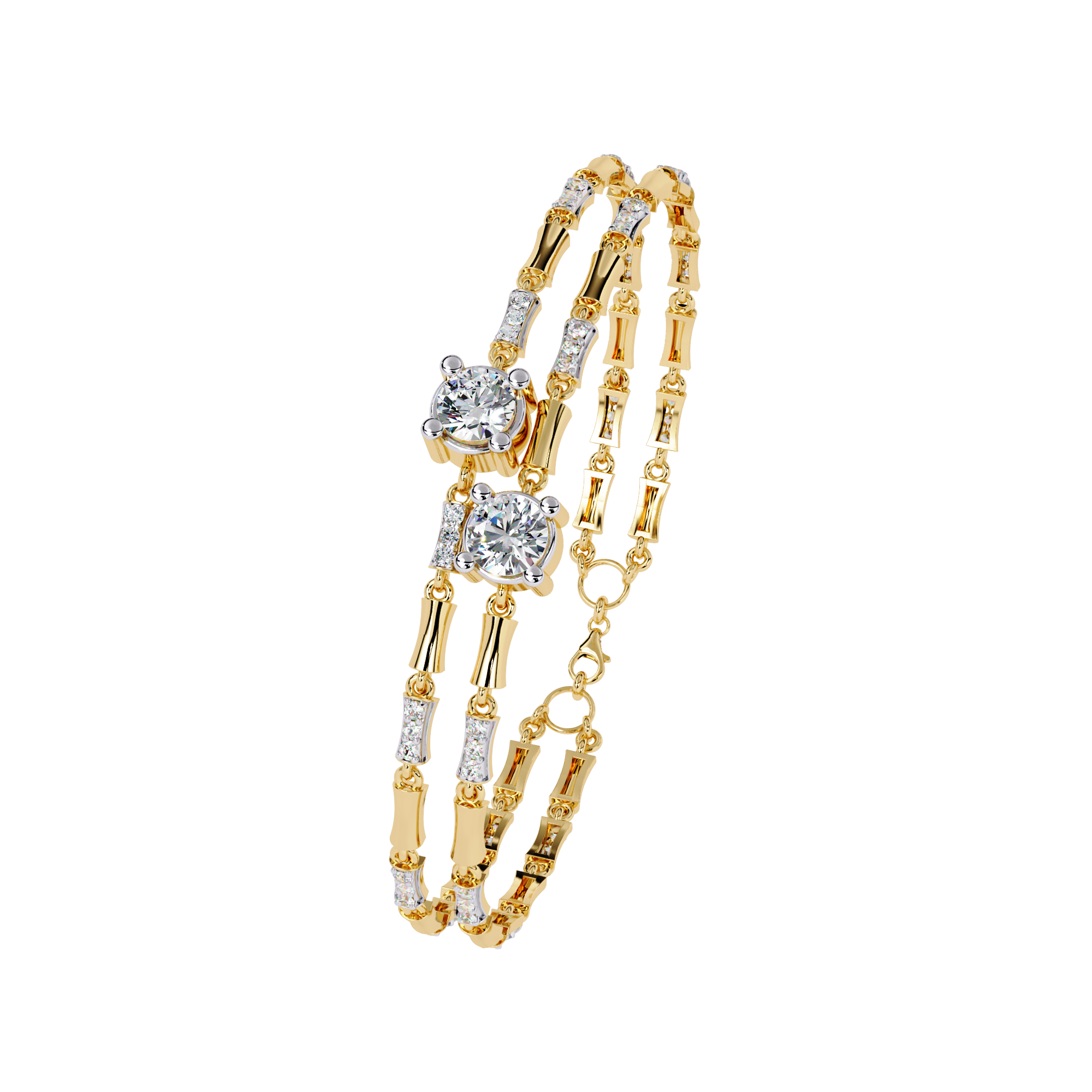 Twin Glorious Wrist Diamond Bracelet