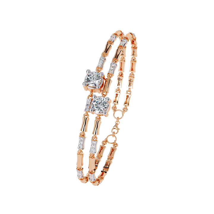 Twin Glorious Wrist Diamond Bracelet