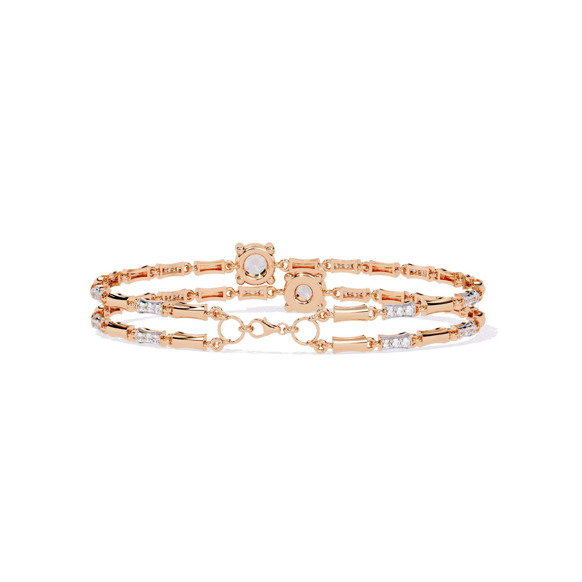 Twin Glorious Wrist Diamond Bracelet