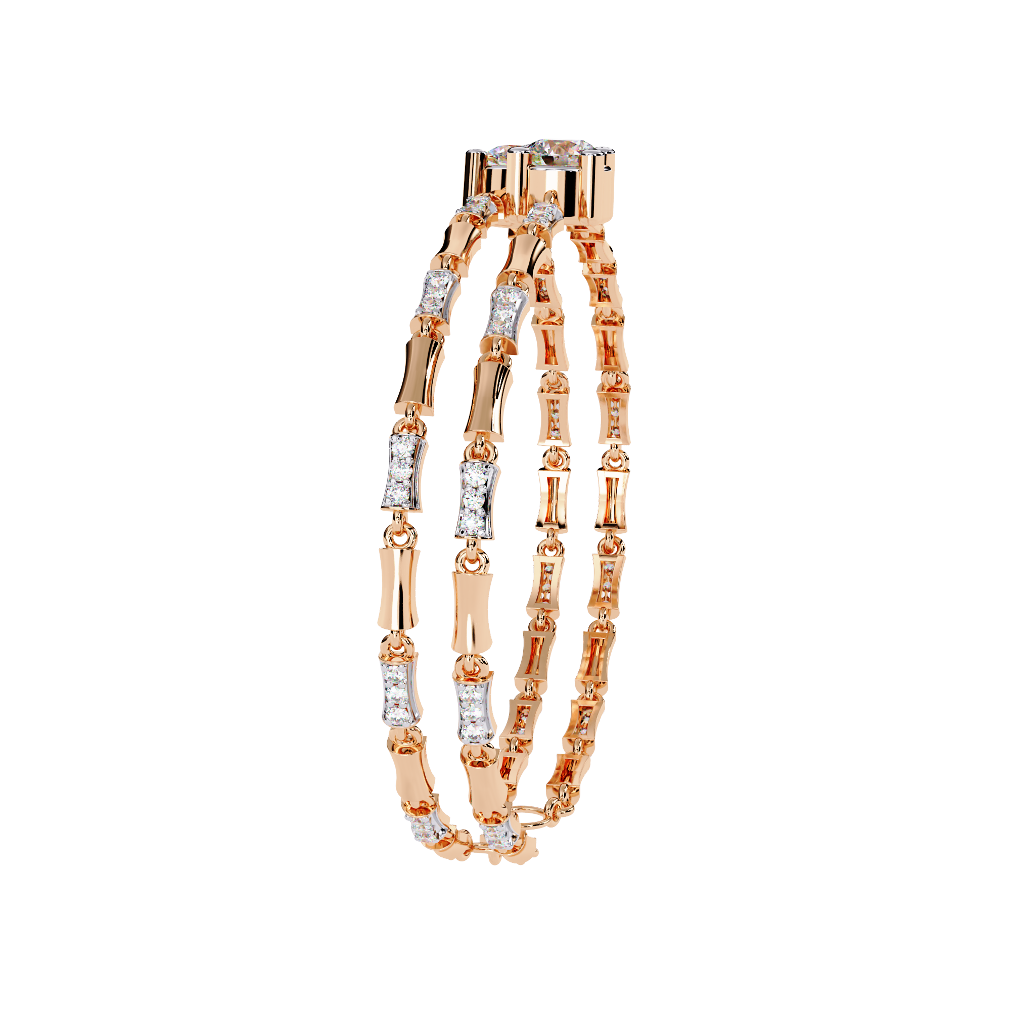 Twin Glorious Wrist Diamond Bracelet