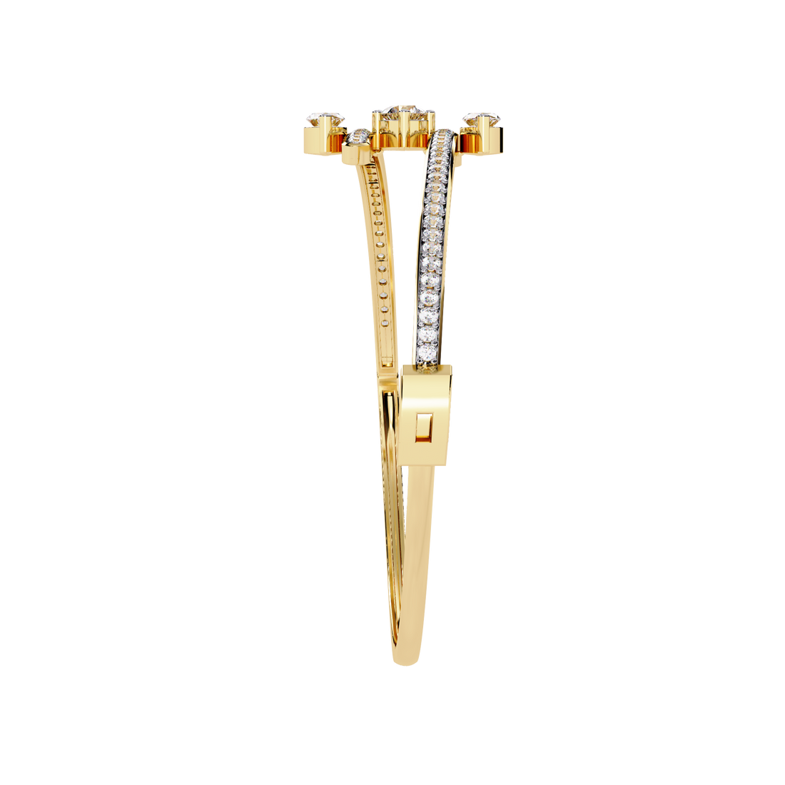 Elegant Marquise & Round Cut Lab Grown Diamond Bracelet