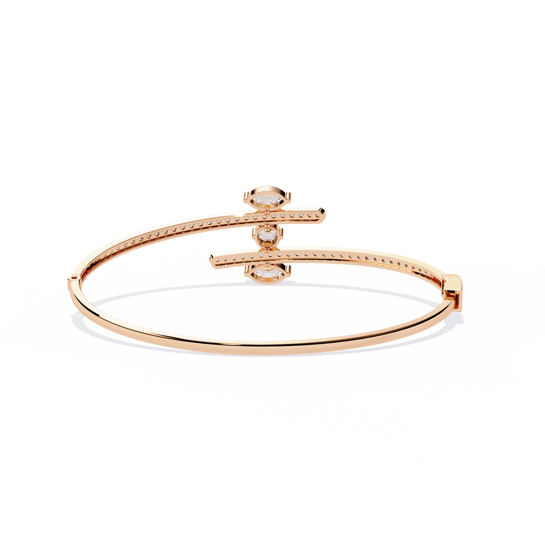 Elegant Marquise & Round Cut Lab Grown Diamond Bracelet