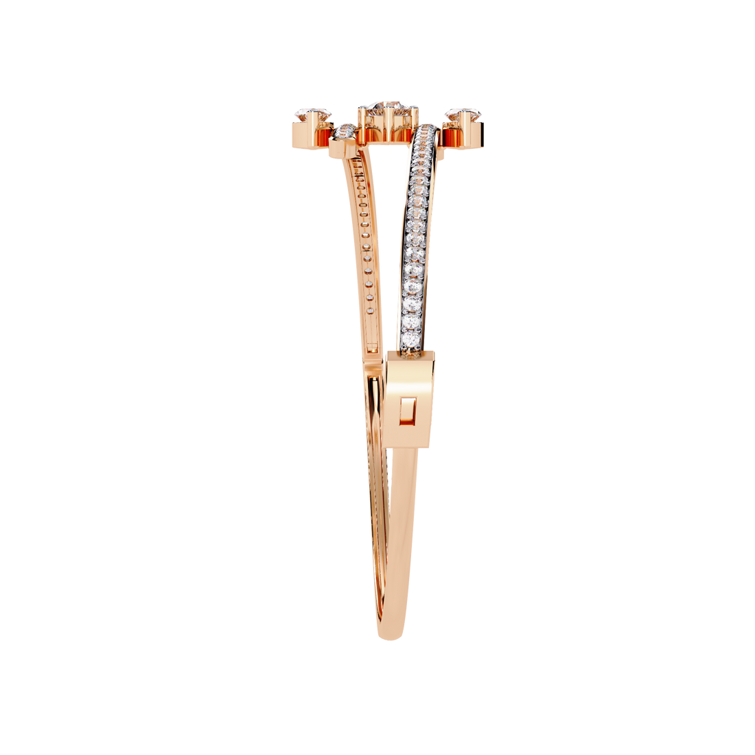 Elegant Marquise & Round Cut Lab Grown Diamond Bracelet