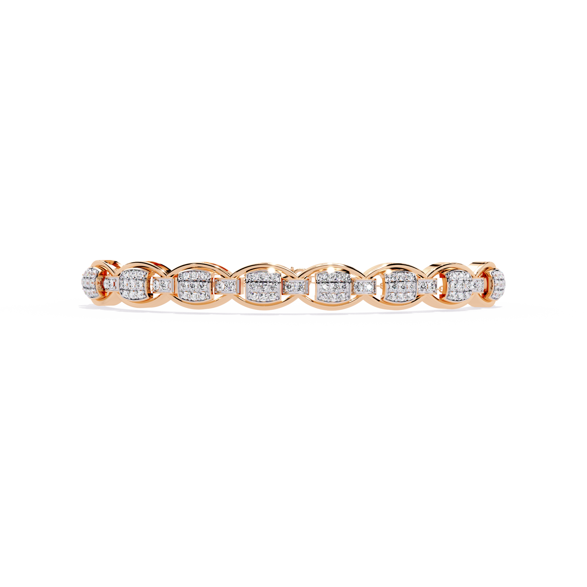 Luxurious Link Style Lab Grown Diamond Bracelet