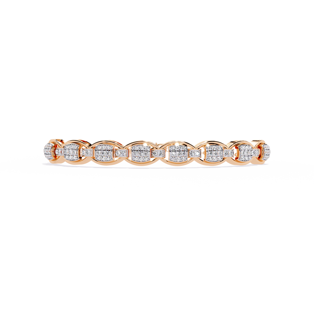 Luxurious Link Style Lab Grown Diamond Bracelet