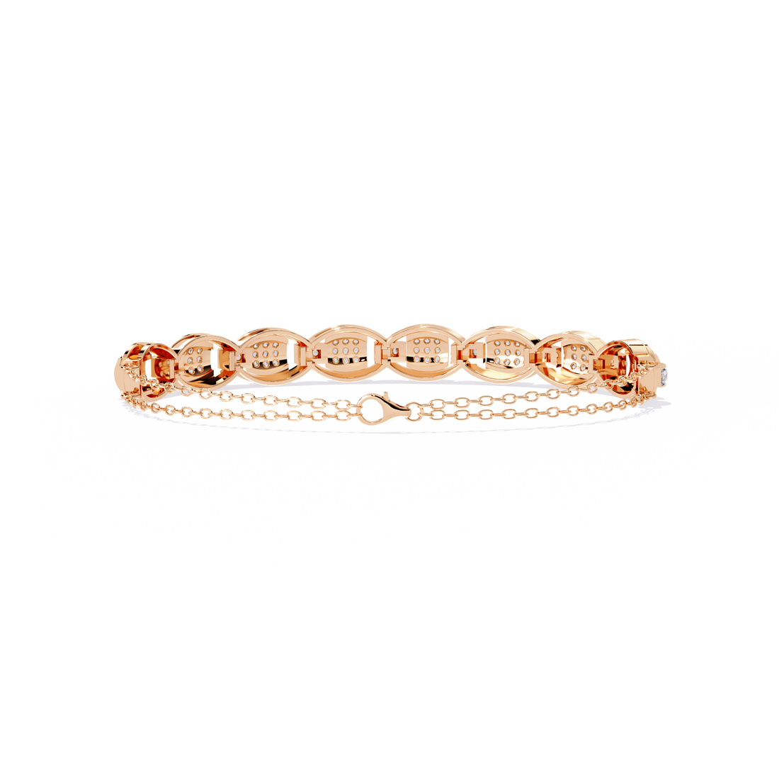 Luxurious Link Style Lab Grown Diamond Bracelet