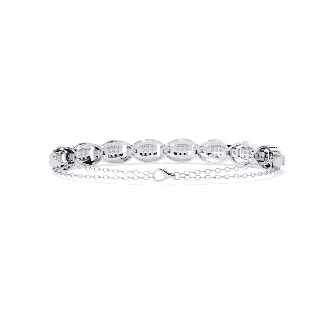 Luxurious Link Style Lab Grown Diamond Bracelet