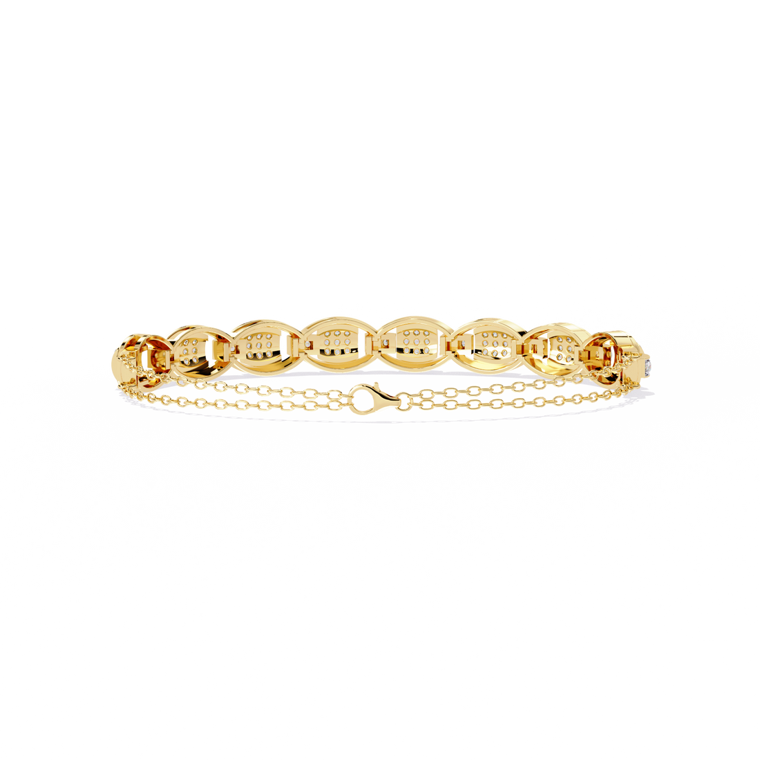 Luxurious Link Style Lab Grown Diamond Bracelet