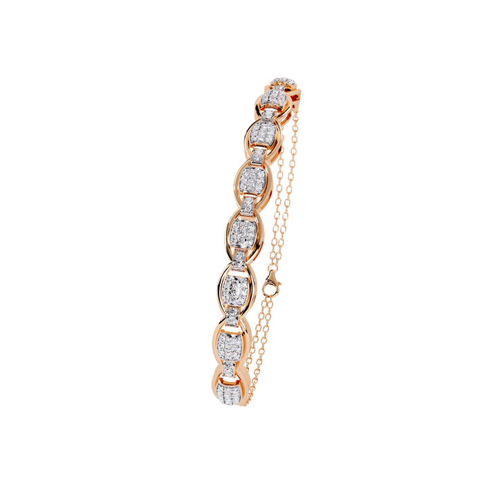 Luxurious Link Style Lab Grown Diamond Bracelet